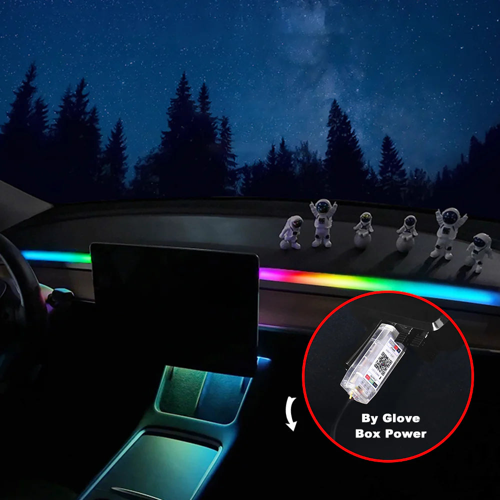 EVCORE Model 3 Y Dashboard Streamer Ambient Light Interior LED Lights Center Console