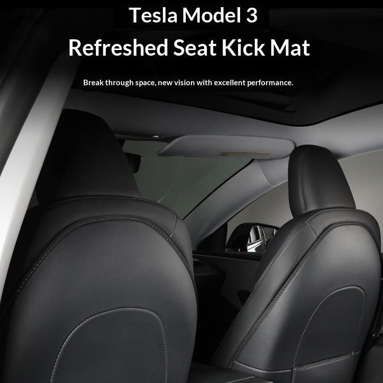 Compatible with Tesla Model Y/3 New Version Seat Kick Mats, Armrest Box and Rear Seat Protection Cover