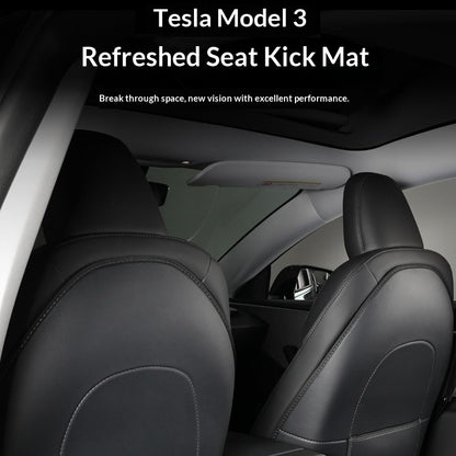 Compatible with Tesla Model Y/3 New Version Seat Kick Mats, Armrest Box and Rear Seat Protection Cover