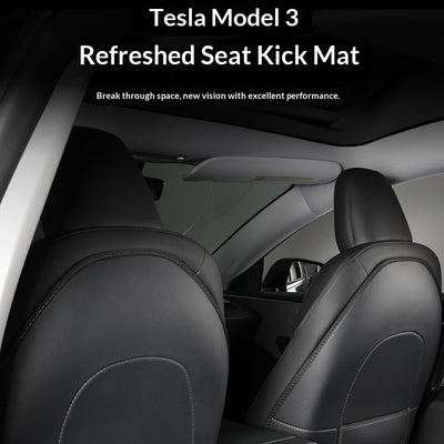 Compatible with Tesla Model Y/3 New Version Seat Kick Mats, Armrest Box and Rear Seat Protection Cover