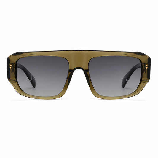 SA2601037 Modern Square Acetate Sunglasses – TAC Polarized UV400 Protection