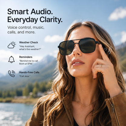 Navigator-Style Smart Audio Sunglasses with Open-Ear Bluetooth Audio-VA28
