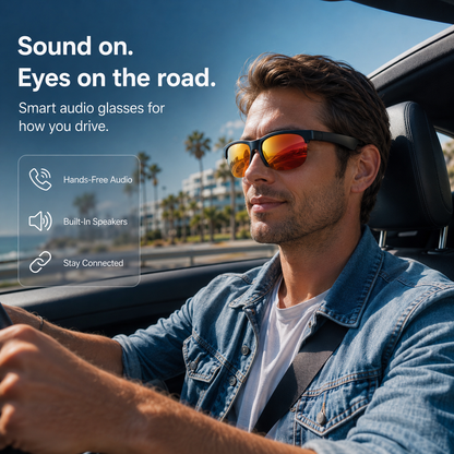 Semi-Rimless AI Audio Smart Glasses-S01