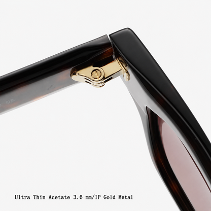SA2601039 Bold Square Acetate Sunglasses – TAC Polarized UV400 Protection