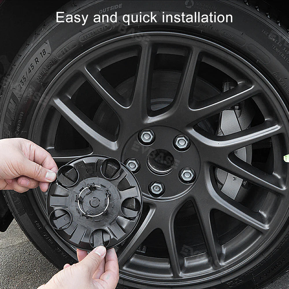 EVCORE Tesla Model 3 Highland Wheel Center Hub Caps 18 Inch Überturbine Wheel Center Caps Kit 4PCS