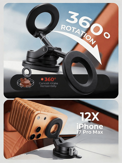 360°Vacuum Car Phone Holder