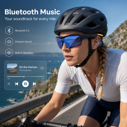 Smart Cycling Glasses with Bluetooth Music & Hands-Free Calls-S18