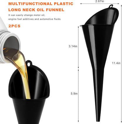 2 PCS Car Oil Funnel