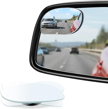 2-Pack Blind Spot Rearview Mirrors – Frameless HD Glass