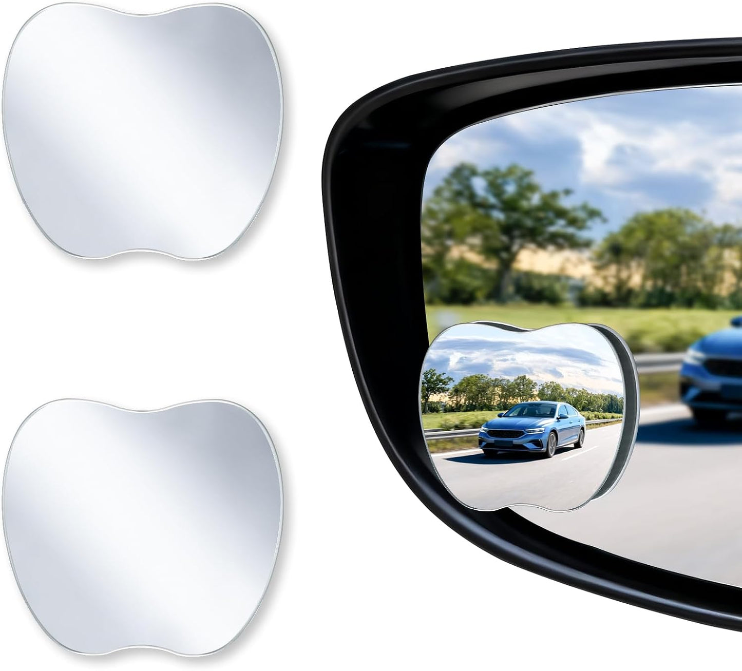 2-Pack Blind Spot Rearview Mirrors – Frameless HD Glass