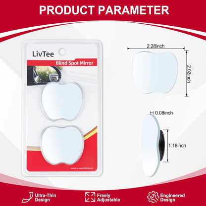 2-Pack Blind Spot Rearview Mirrors – Frameless HD Glass