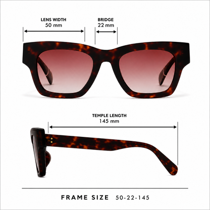 SA2601039 Bold Square Acetate Sunglasses – TAC Polarized UV400 Protection