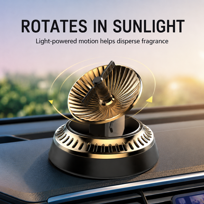 Solar-Powered Rotating Car Air Freshener Ornament