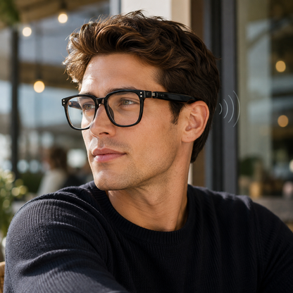 Smart Audio Glasses with Magnetic Clip-On Lenses-VA30