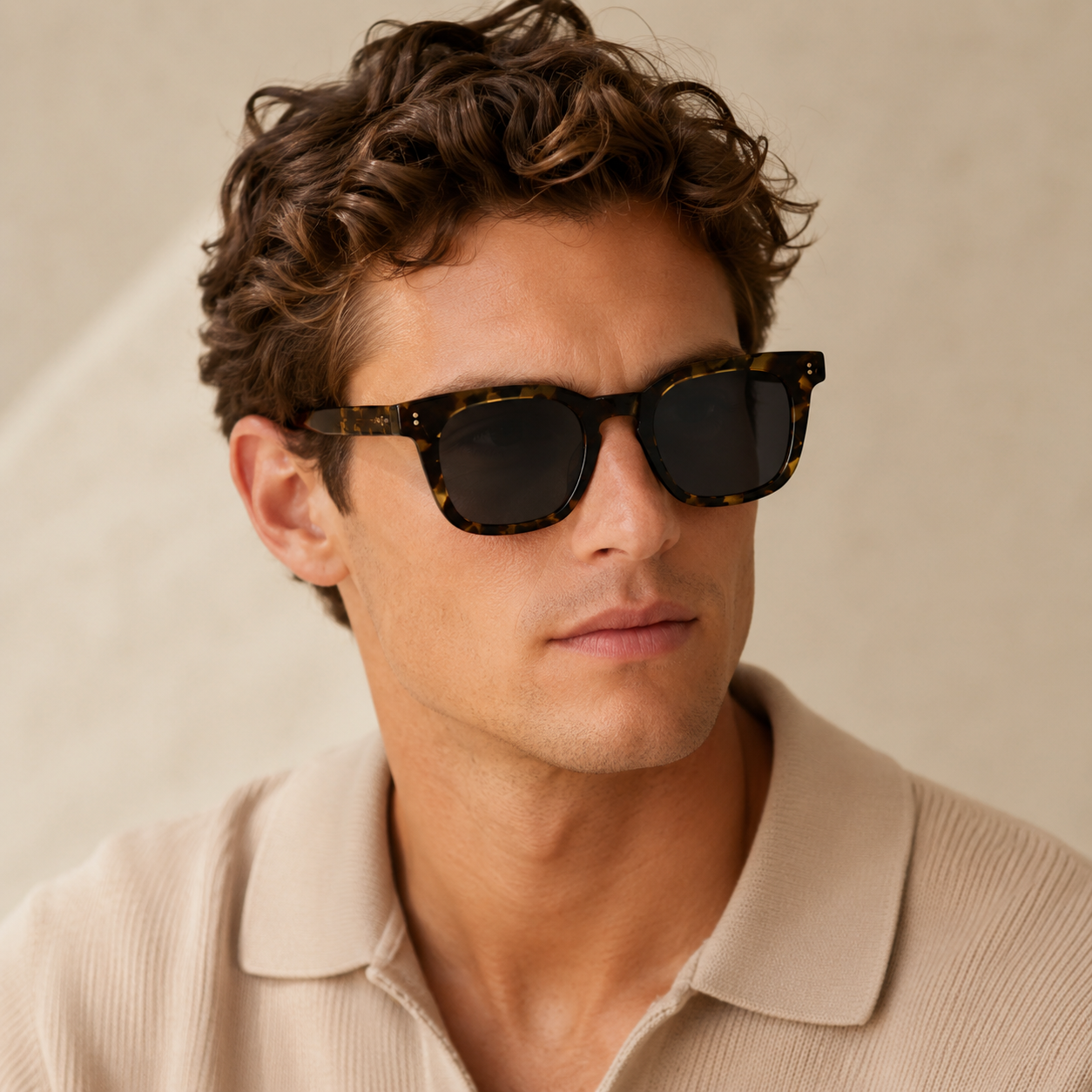 SA2601038 Bold Acetate Square Sunglasses – TAC Polarized UV400 Protection