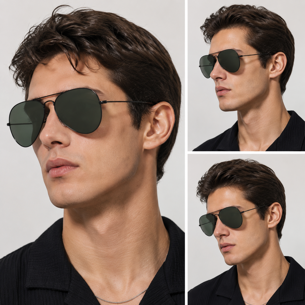 GC001 Classic Teardrop Aviator Sunglasses – Mineral Glass Lenses UV400 Protection