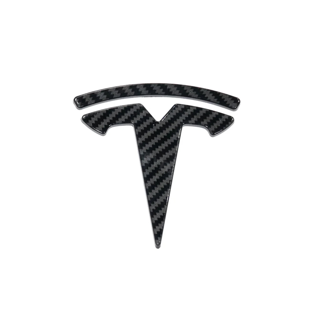 EVCORE Model 3 Y Steering Wheel Front/Rear Trunk Logo ABS Cover Sticker 3pcs