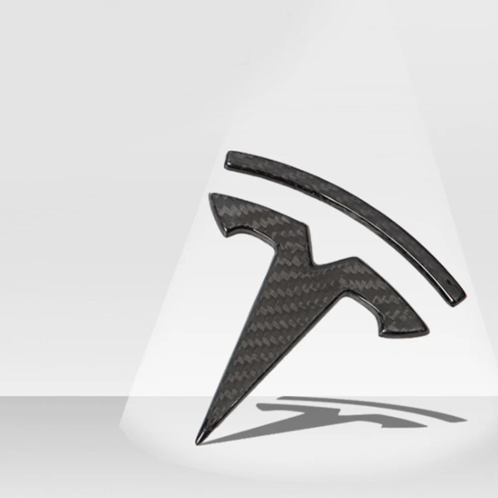 EVCORE Model 3 Y Steering Wheel Front/Rear Trunk Logo ABS Cover Sticker 3pcs