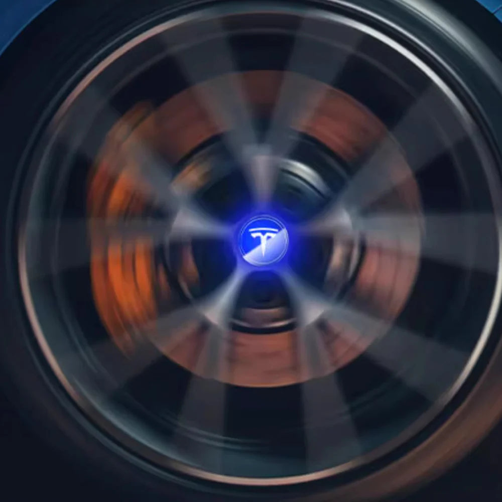 EVCORE Tesla Logo Model 3/Y LED Logo Center Caps Wheel Hub Caps Cover 4PCS