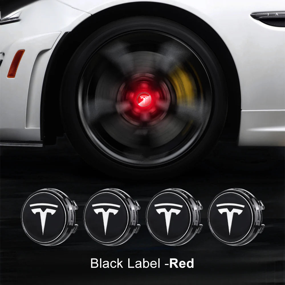 EVCORE Tesla Logo Model 3/Y LED Logo Center Caps Wheel Hub Caps Cover 4PCS