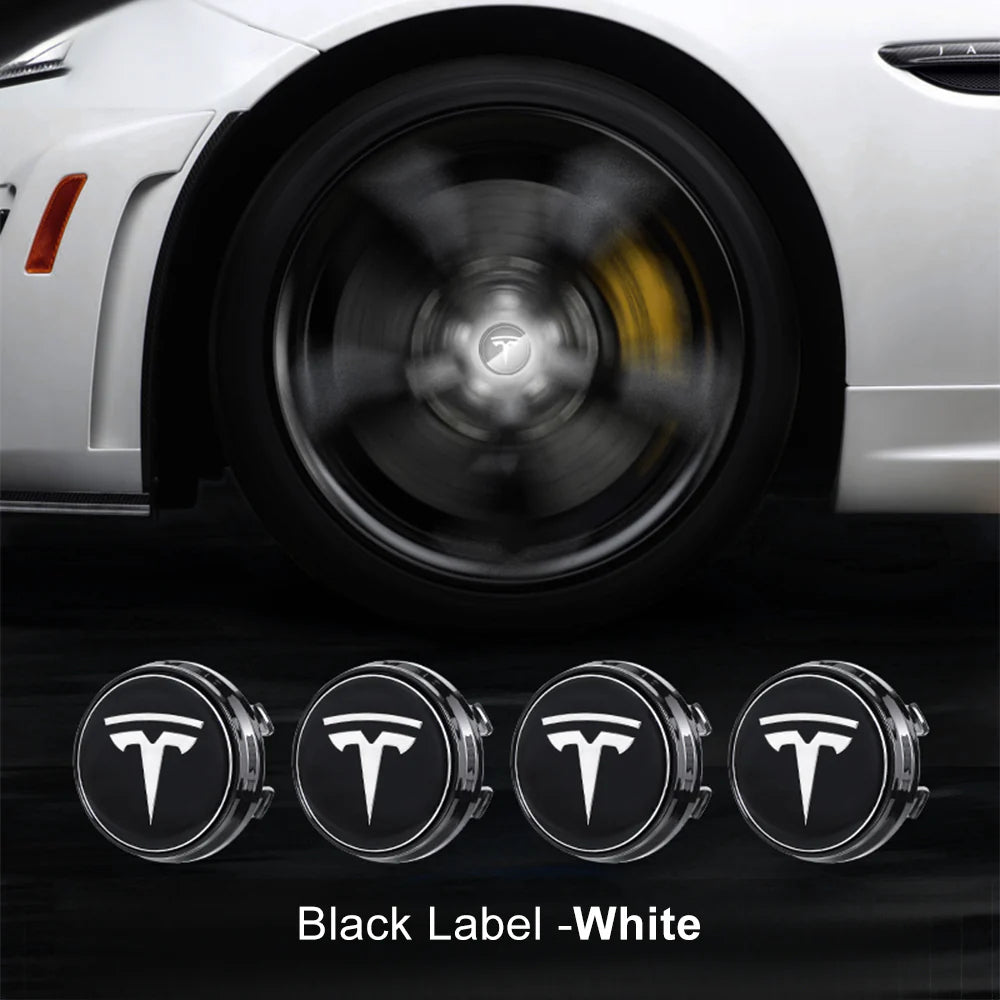 EVCORE Tesla Logo Model 3/Y LED Logo Center Caps Wheel Hub Caps Cover 4PCS
