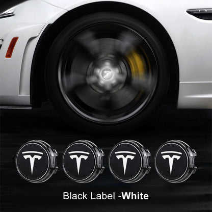 EVCORE Tesla Logo Model 3/Y LED Logo Center Caps Wheel Hub Caps Cover 4PCS