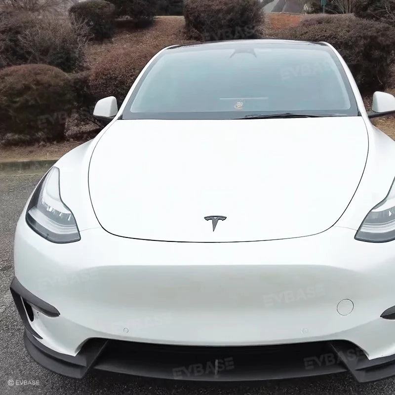 EVCORE Model 3 Y Steering Wheel Front/Rear Trunk Logo ABS Cover Sticker 3pcs