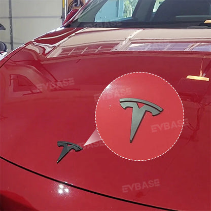 EVCORE Model 3 Y Steering Wheel Front/Rear Trunk Logo ABS Cover Sticker 3pcs