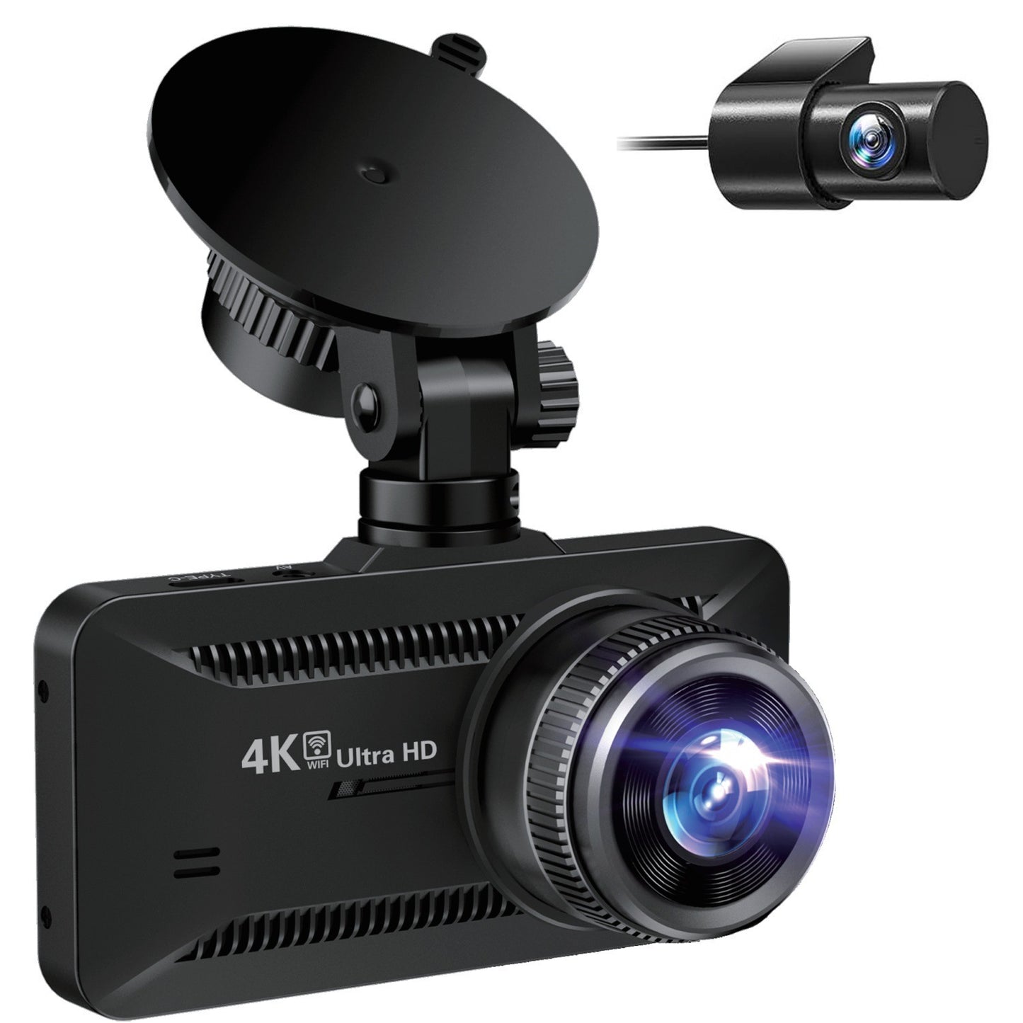 4K Dual Dash Cam Front & Rear with 128GB Card