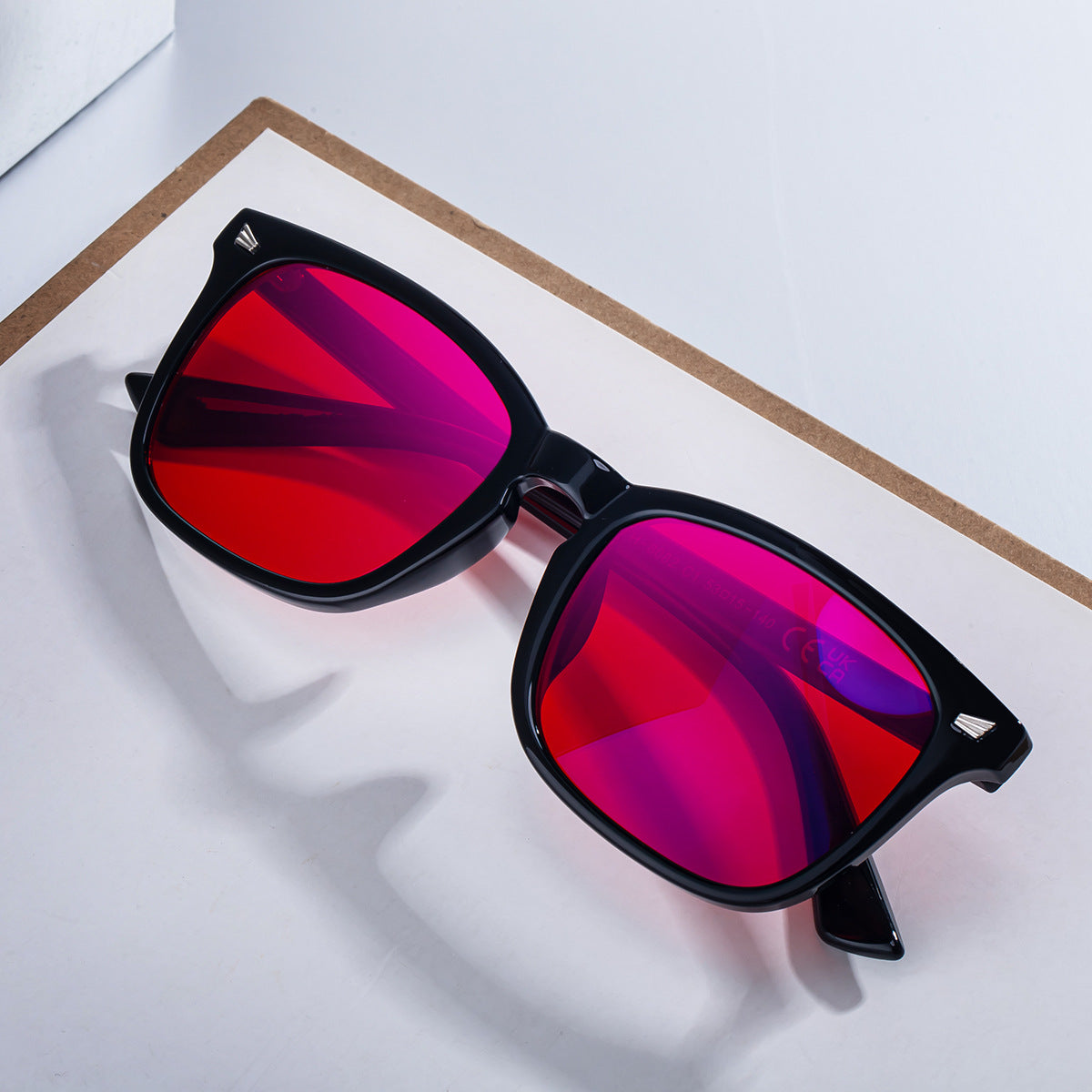 Square Blue Light Blocking Glasses – Red Lens UV Protection