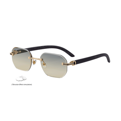 Rimless Photochromic Sunglasses – UV Protection Outdoor Shades