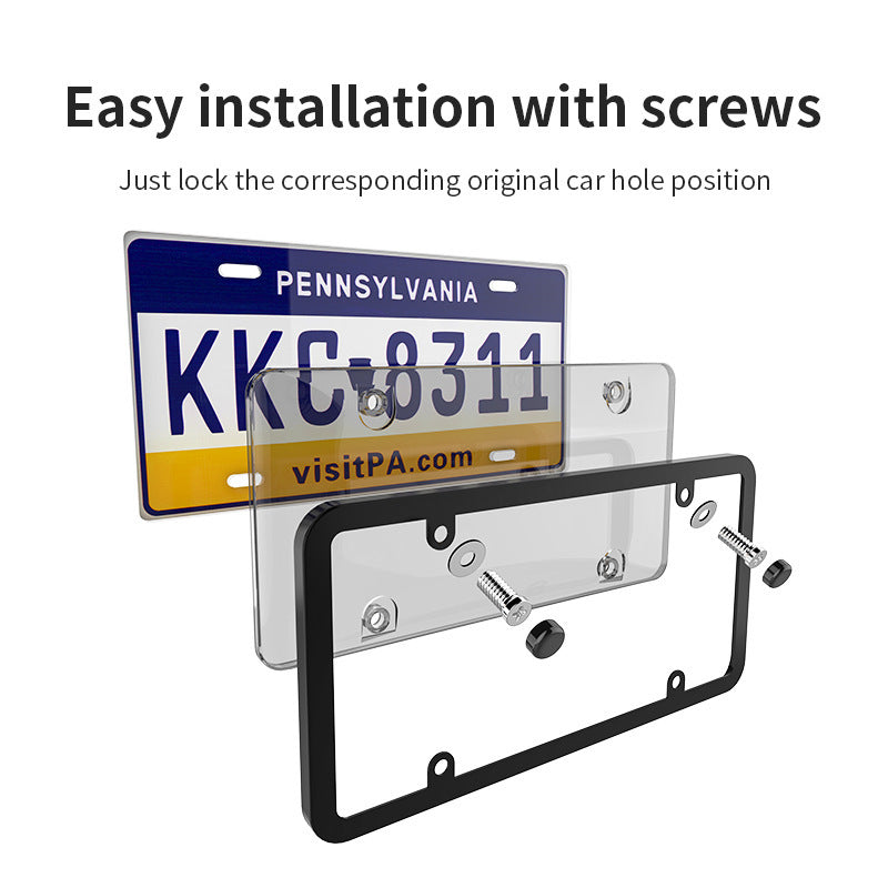 US standard license plate frame and license plate cover