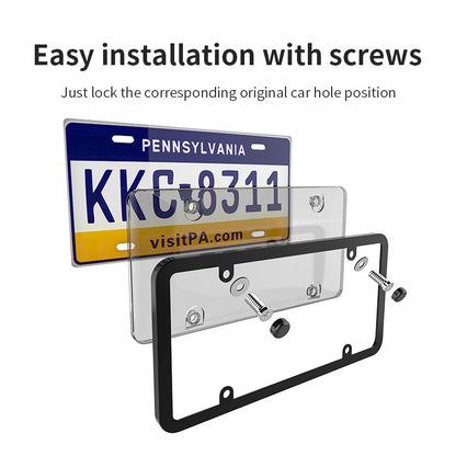 US standard license plate frame and license plate cover