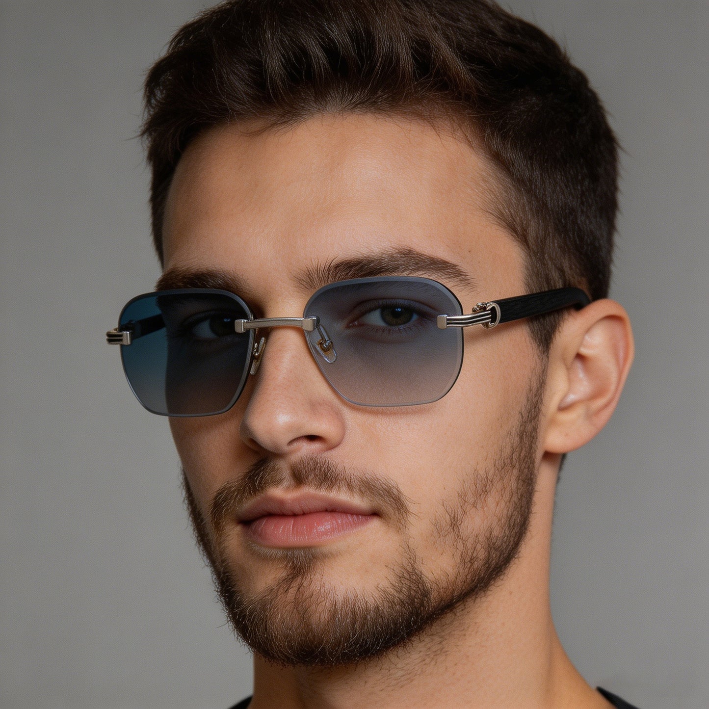 Rimless Photochromic Sunglasses – UV Protection Outdoor Shades