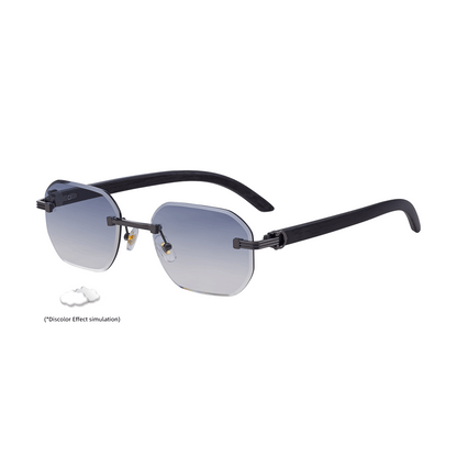 Rimless Photochromic Sunglasses – UV Protection Outdoor Shades