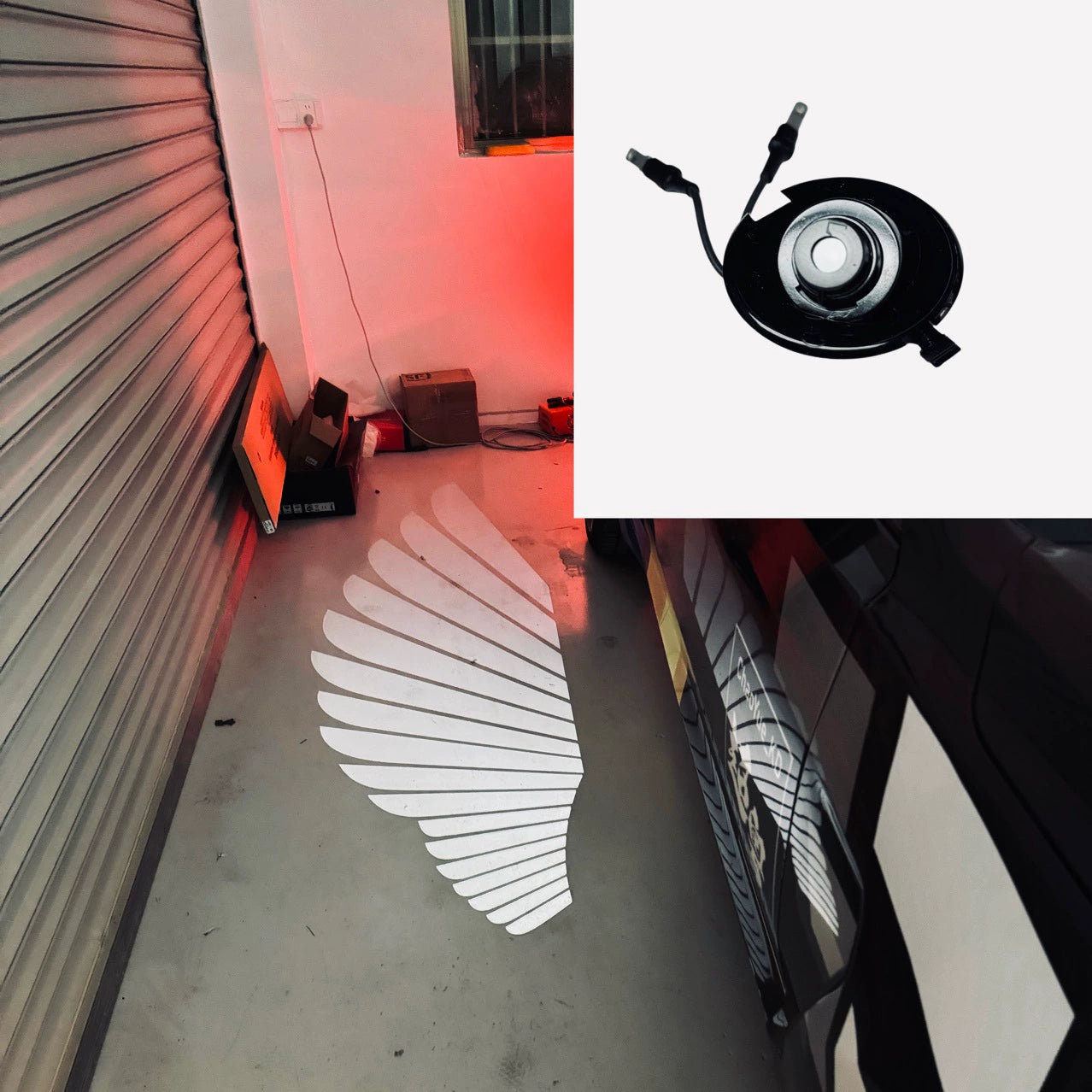Applicable to the new Cadillac CT5CT4CT6 Escalade rearview mirror Angel Wing welcome lamp carpet lamp  Applicable to the new Cadillac CT5CT4CT6 Escalade rearview mirror Angel Wing welcome lamp carpet lamp
