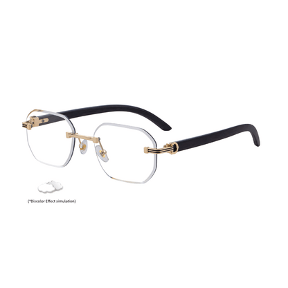 Rimless Photochromic Sunglasses – UV Protection Outdoor Shades