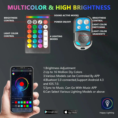 RGB Chassis Light APP Control Ambient Light LED Car Neon Light