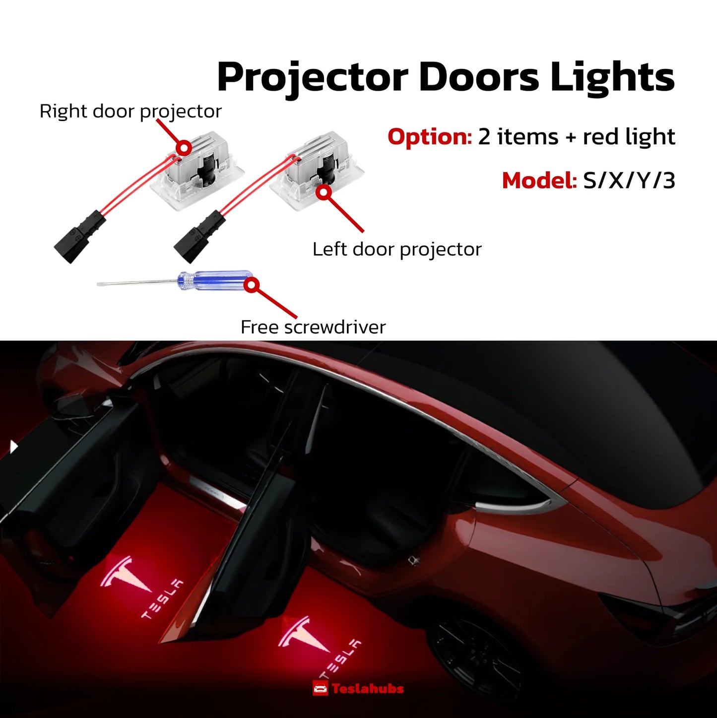 Teslahubs™ Projector Doors Lights