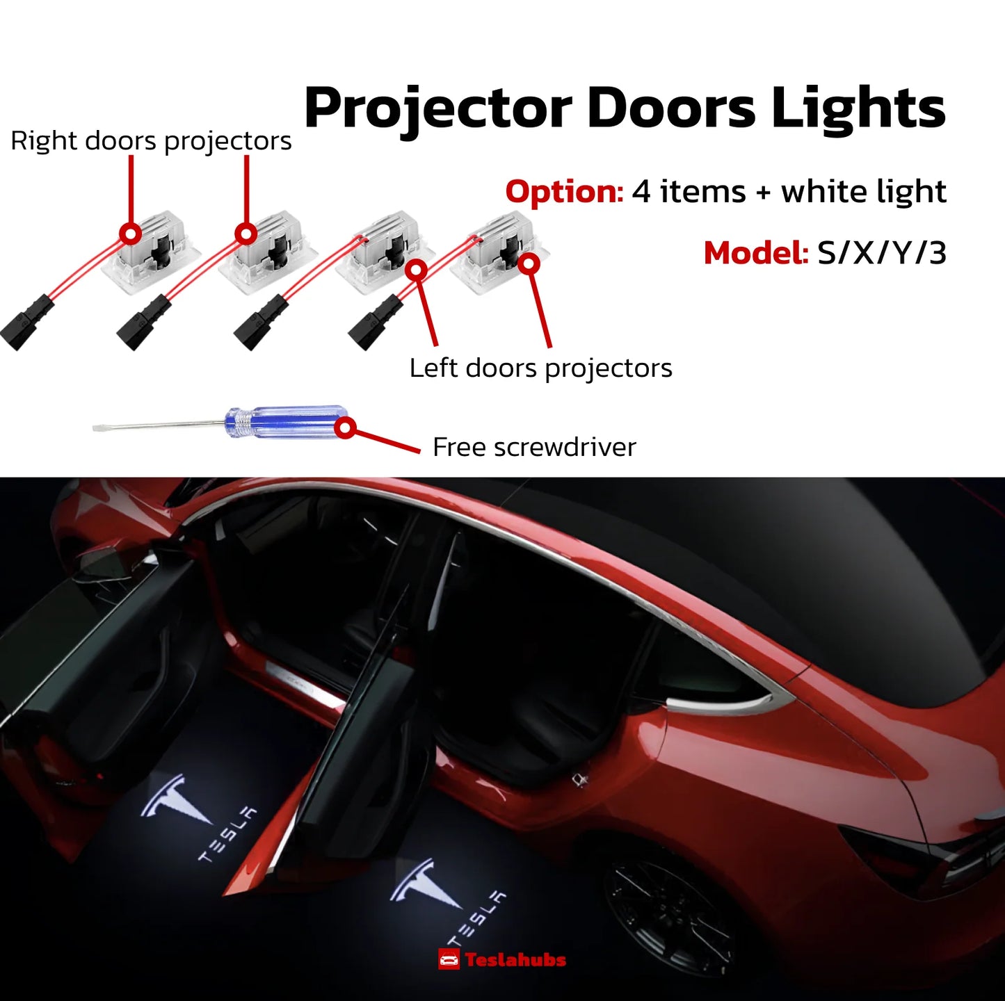 Teslahubs™ Projector Doors Lights
