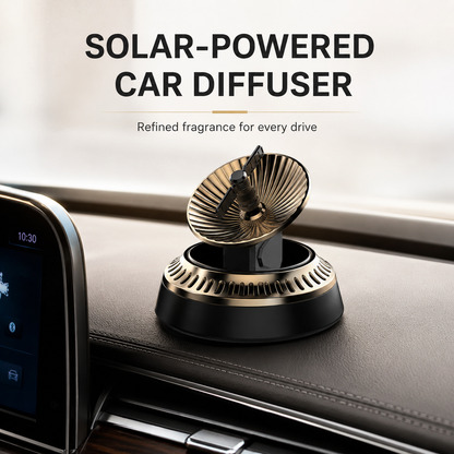 Solar-Powered Rotating Car Air Freshener Ornament