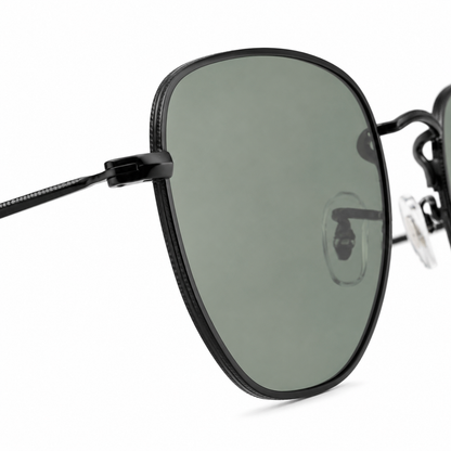 GC005 Square Aviator Sunglasses – Mineral Glass Lenses UV400 Protection