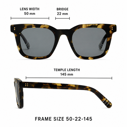 SA2601038 Bold Acetate Square Sunglasses – TAC Polarized UV400 Protection