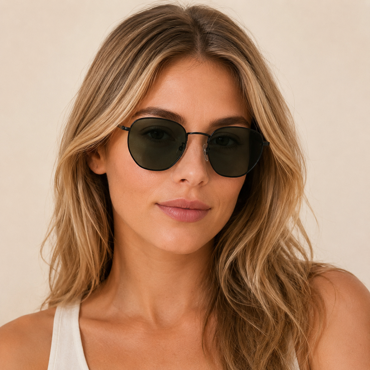 GC005 Square Aviator Sunglasses – Mineral Glass Lenses UV400 Protection