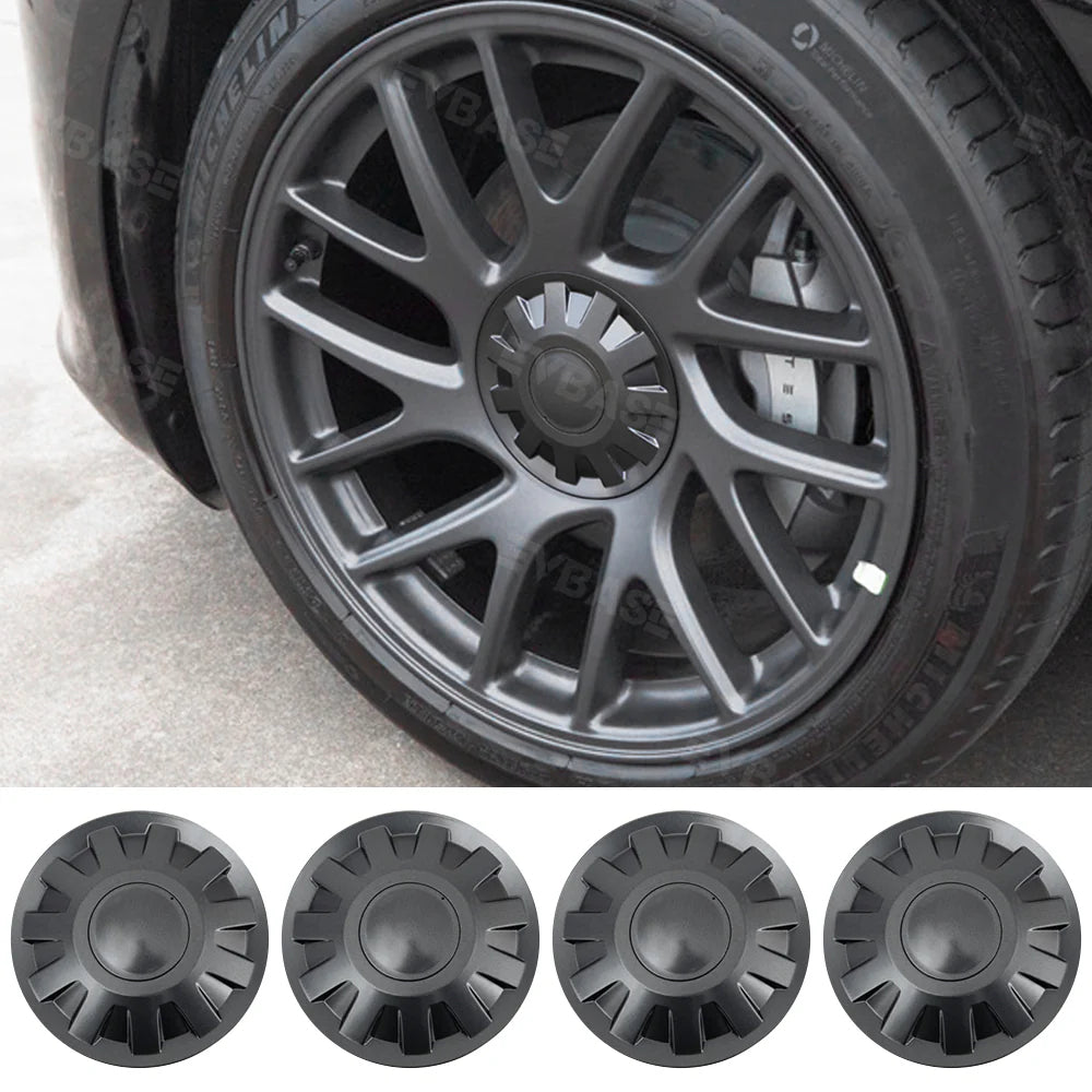 EVCORE Tesla Model 3 Highland Wheel Center Hub Caps 18 Inch Überturbine Wheel Center Caps Kit 4PCS