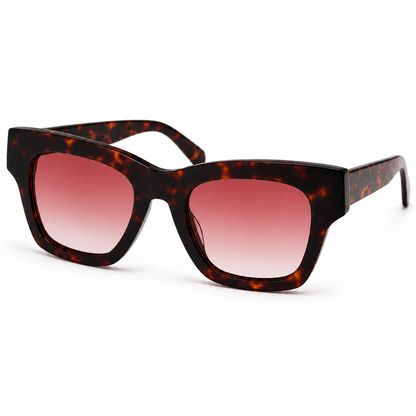 SA2601039 Bold Square Acetate Sunglasses – TAC Polarized UV400 Protection