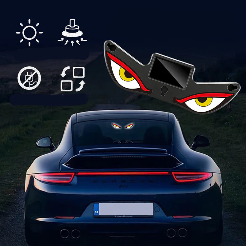 Solar Powered Devil's Eye LED Car Warning Light 🚗💡